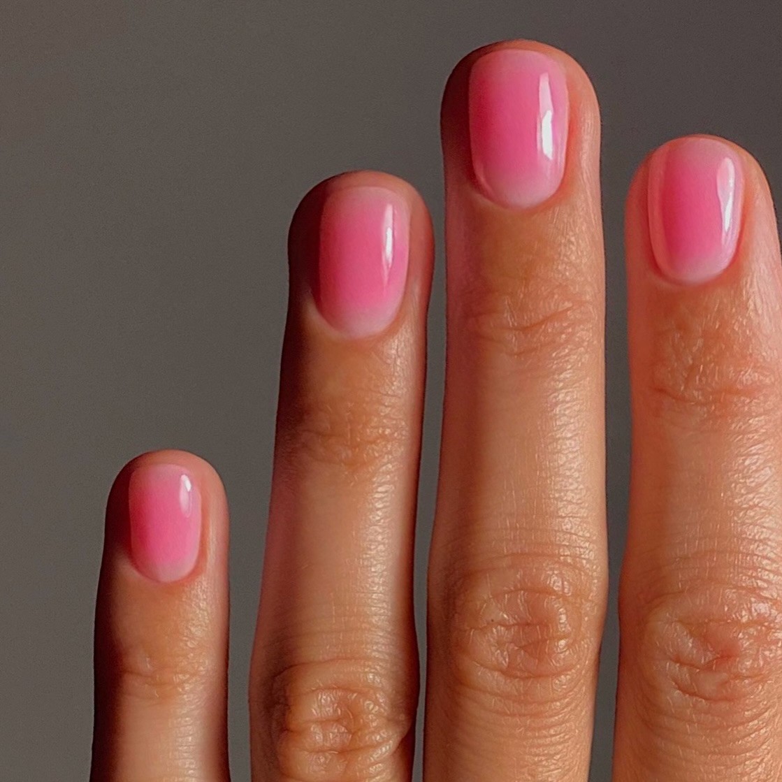 Photo of soft pink blush nails