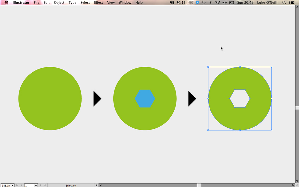Begin by drawing a perfect circle, then add a polygon
