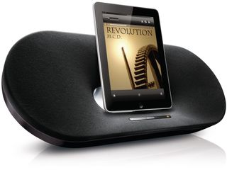 The Philips DS9010 Fidelio speaker dock works for iPods, iPads and iPhones