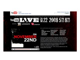 YouTube Live: happening 22 November