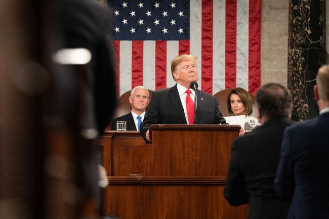 President Donald Trump during the 2019 State of the Union address