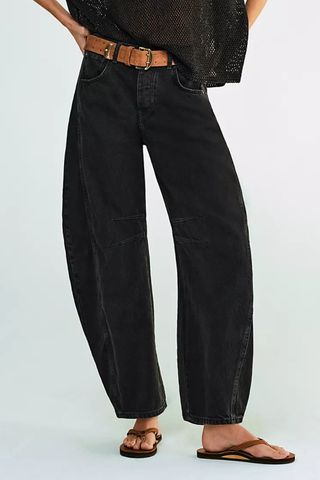 Free People Mid-Rise Barrel Jeans