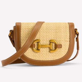 Raffia crossbody bag