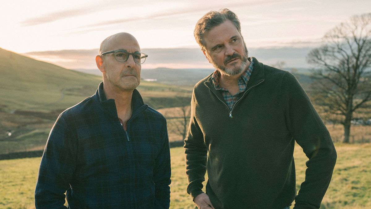 Stanley Tucci and Colin Firth in &#039;Supernova&#039;.