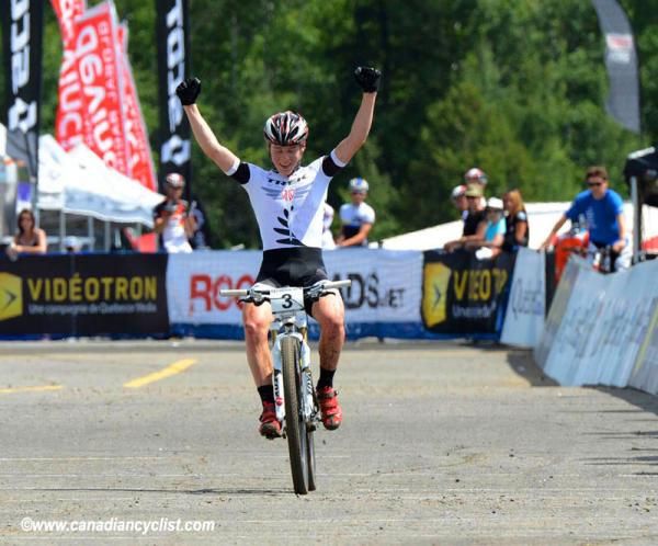 Anton Cooper (Trek World Racing) wins the junior men's race in Mont-Sainte-Anne