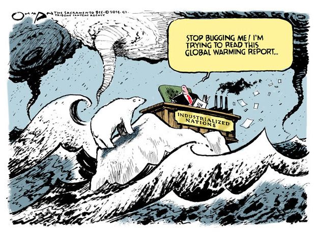 Editorial cartoon climate change report