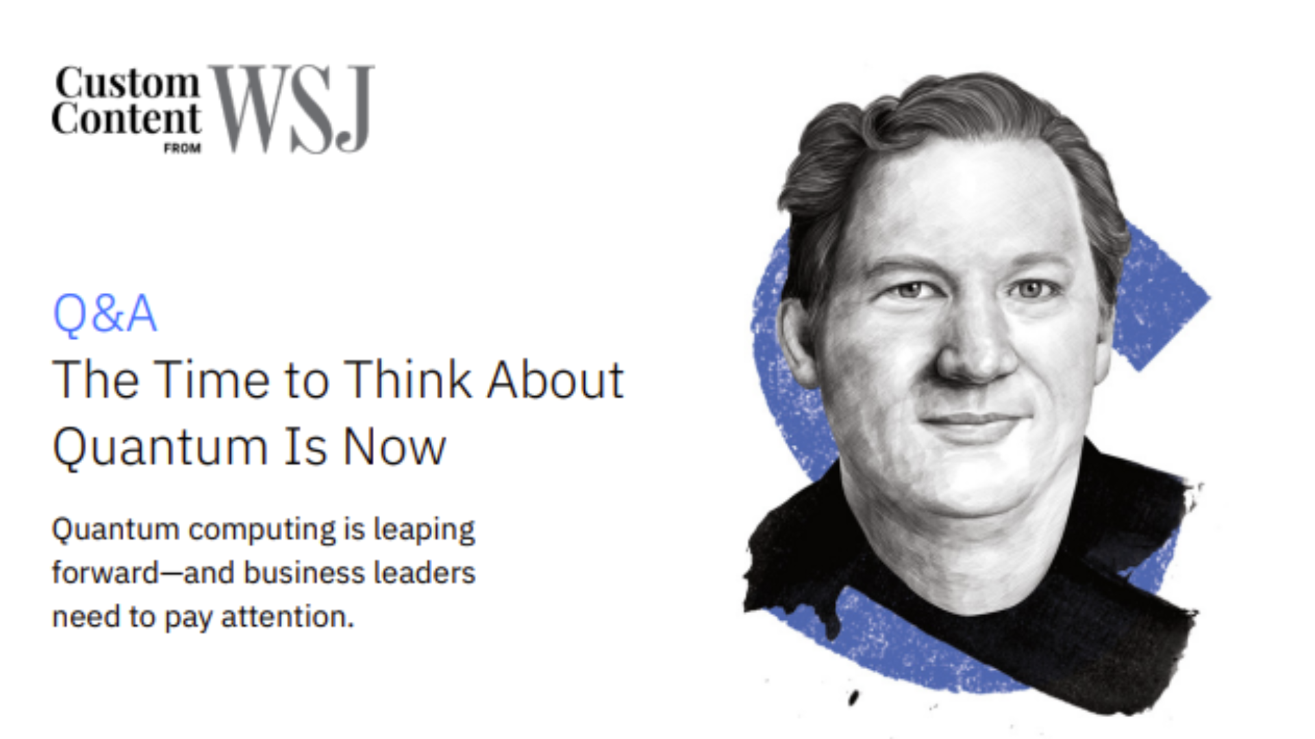 The Time to Think About Quantum Is Now