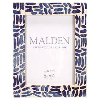 Malden International Designs 5x7 Indigo Picture Frame Blue Wood Mdf (2452-57)