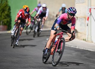 ALACANT SPAIN FEBRUARY 16 Cecilie Uttrup Ludwig of Denmark and Team CANYONSRAM zondacrypto competes during the 9th Setmana Ciclista Volta Femenina de la Comunitat Valenciana 2025 Stage 4 a 1325km stage from Elx to Alacant on February 16 2025 in Alacant Spain Photo by Szymon GruchalskiGetty Images
