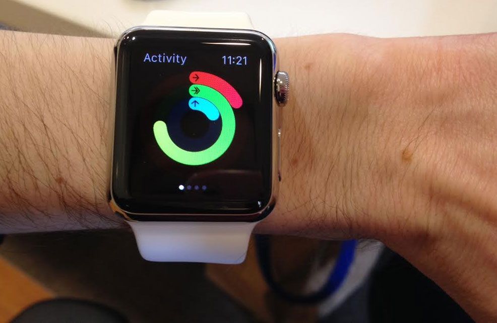 An image of the Apple Watch&#039;s activity app