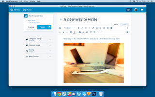 The WordPress Mac app offers a speedy, clutter-free experience