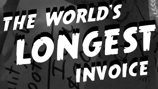 The world's longest invoice
