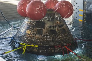 NASA's Artemis 1 Orion spacecraft was successfully recovered inside the well deck of the USS Portland on Dec. 11, 2022 off the coast of Baja California. The Portland made it to port in San Diego two days later.