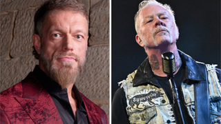 Adam Copeland in 2025 and James Hetfield of Metallica in 2025