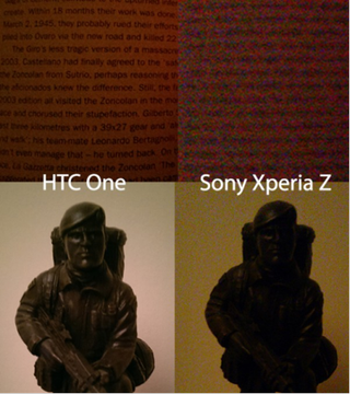 The effects of noise, clearly demonstrated by the Sony Xperia Z