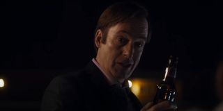 bob odenkirk's saul toasting with a beer on better call saul season 5