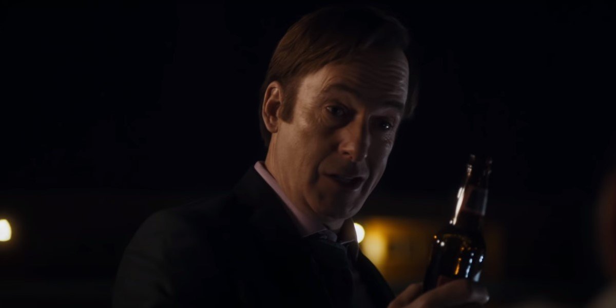 bob odenkirk&#039;s saul toasting with a beer on better call saul season 5