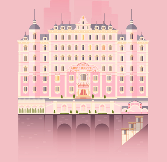 Wes Anderson flat design