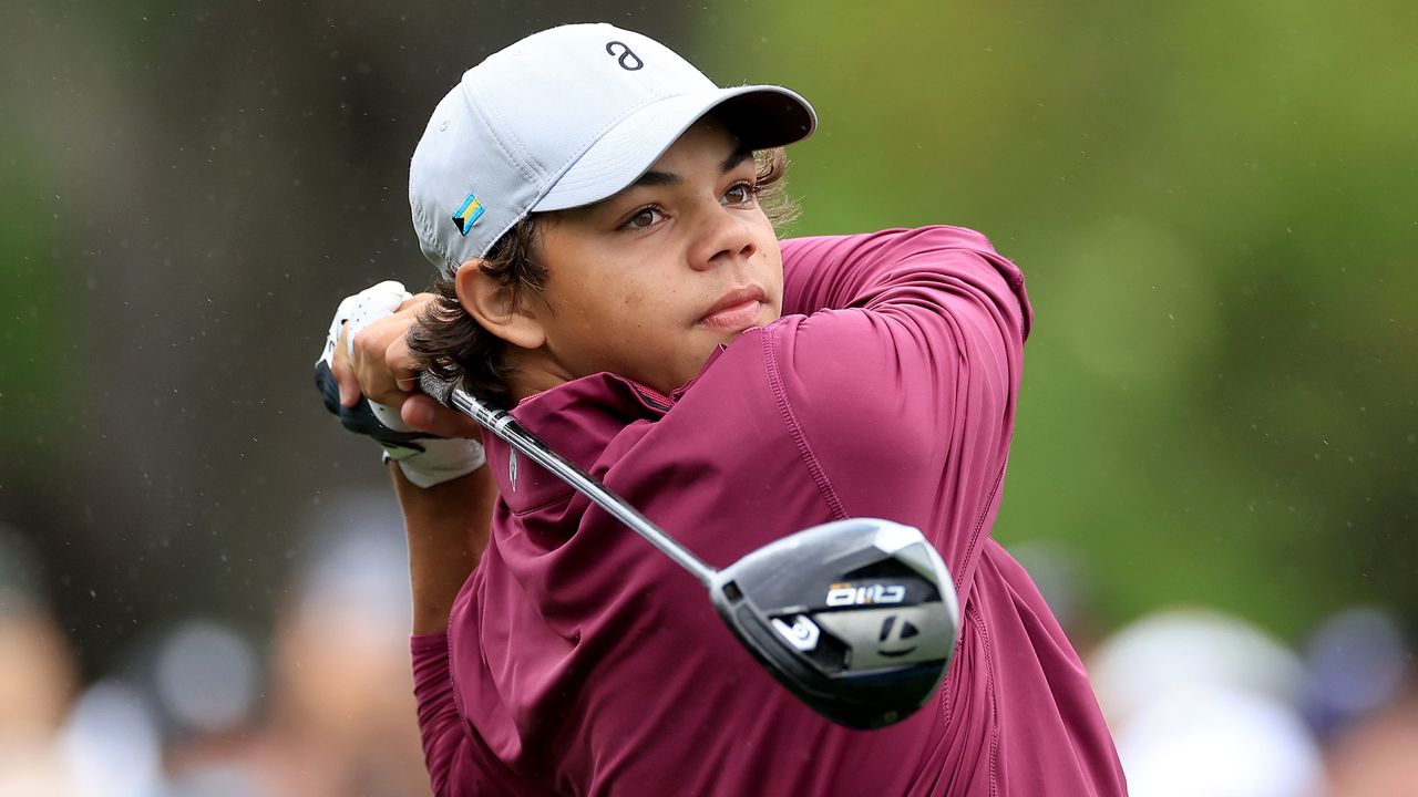 Charlie Woods during the PNC Championship at Ritz-Carlton Golf Club