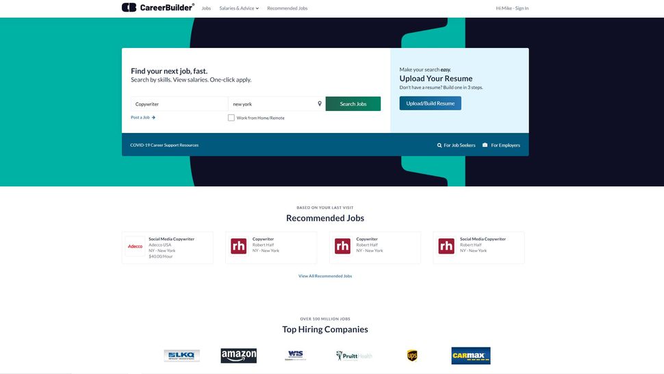 ZipRecruiter job recruiter site review TechRadar