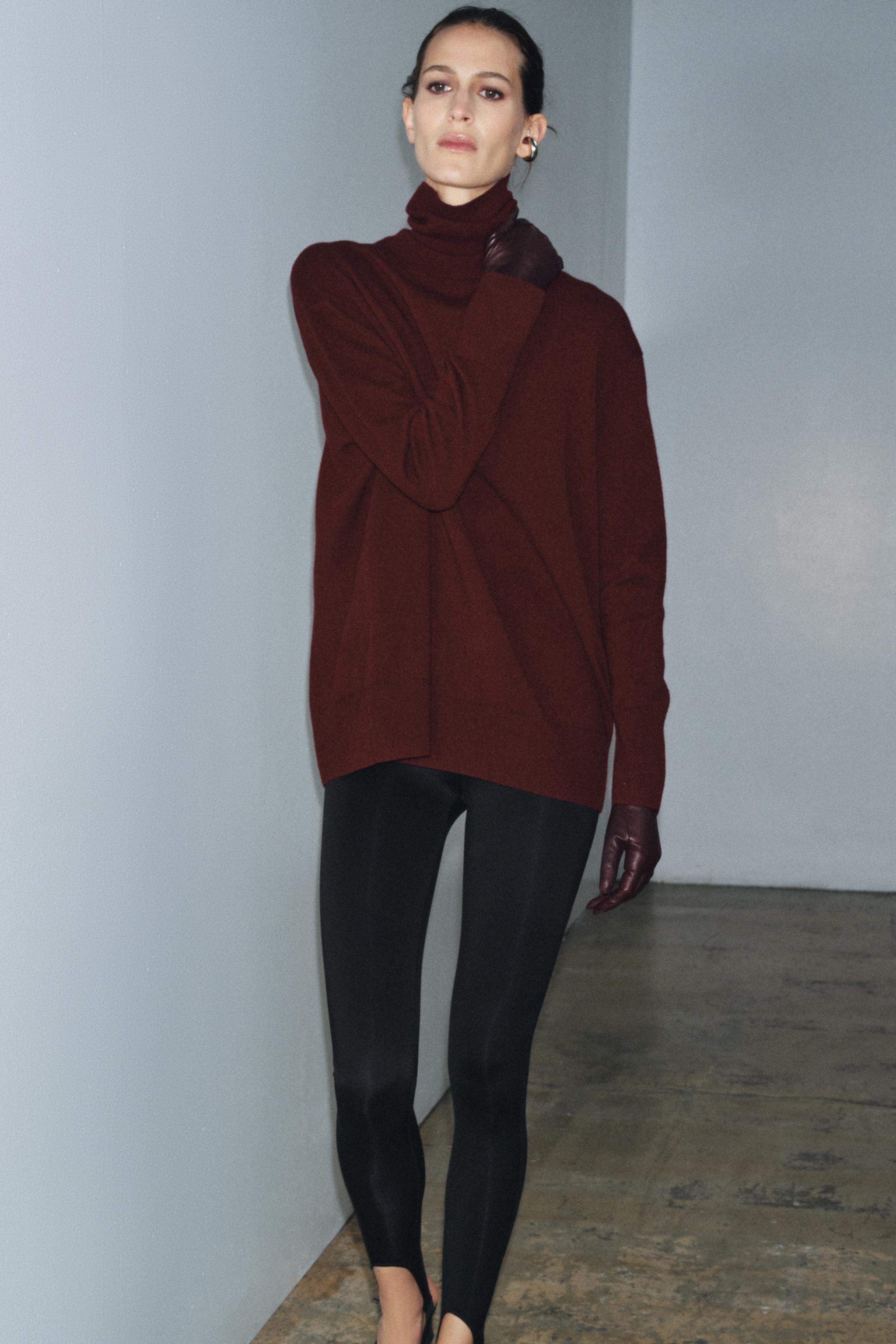 Oversized 100% Wool High Neck Jumper