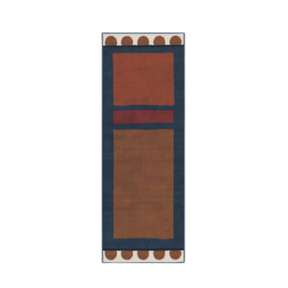 Nina Indigo & Rust Rug, 2.5' x 7'