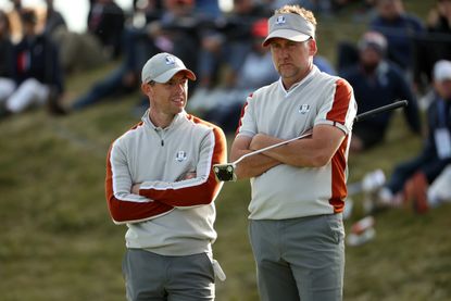 Rory Mcilroy and Ian Poulter at the 2021 Ryder Cup