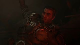 A screenshot from the reveal trailer of Gears of War: E-Day.