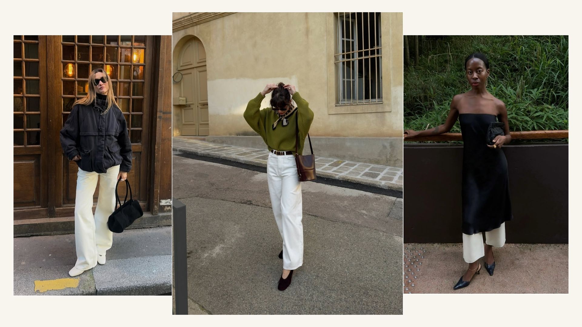 Influencers wearing white jeans 