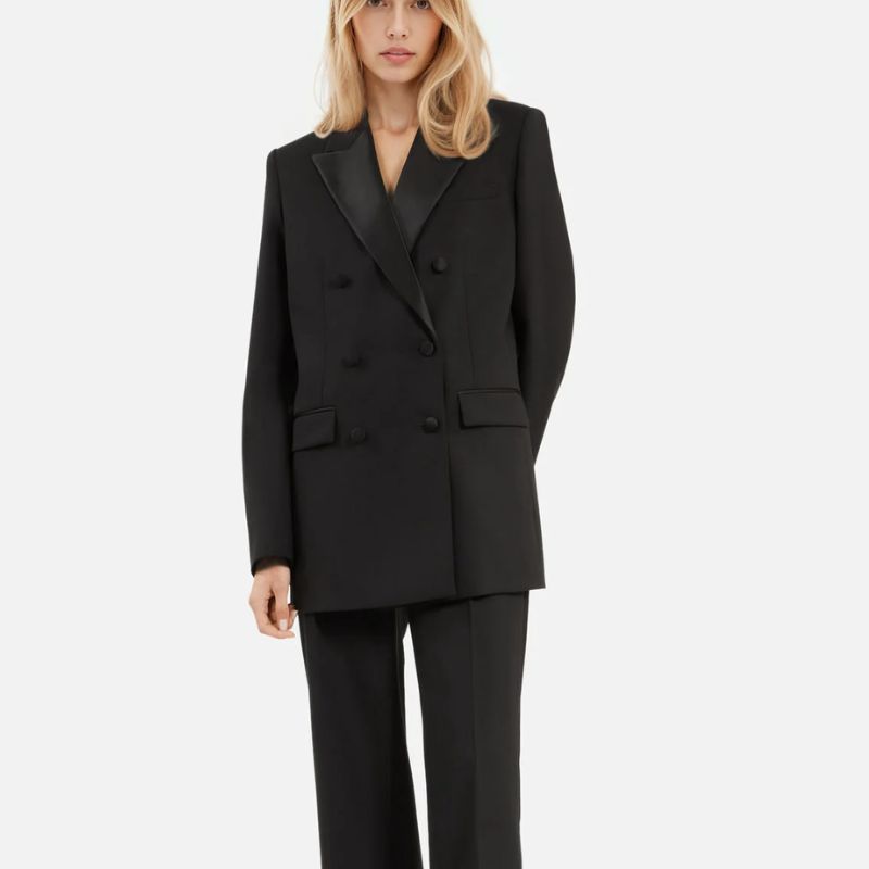 black double breasted jacket