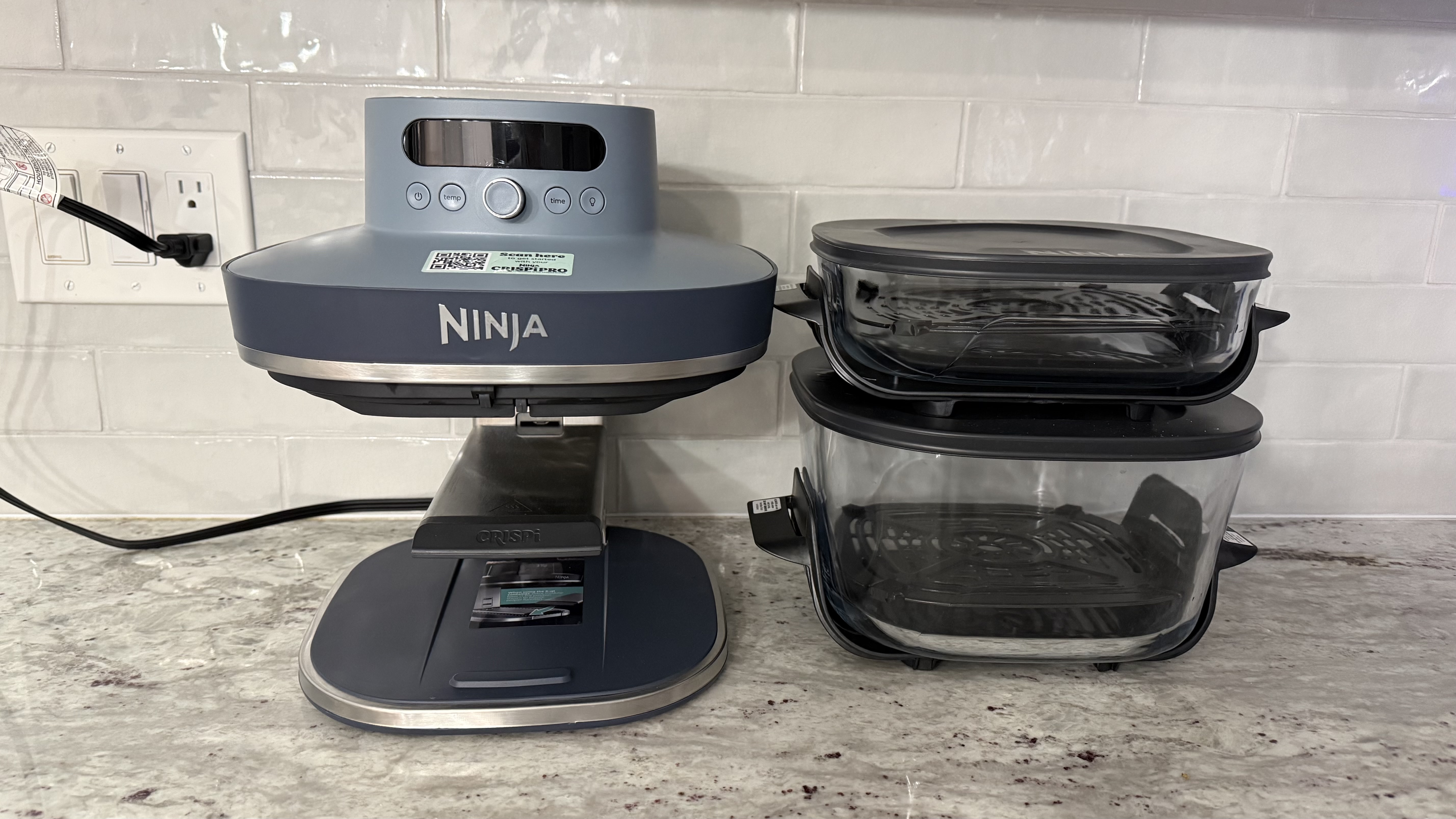 Ninja Crispi Pro 6-in-1 Glass Countertop Air Fryer, all parts