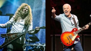 Dave Mustaine and Peter Frampton onstage