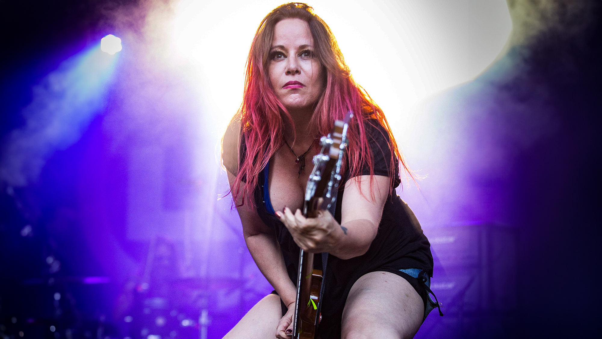Jennifer Finch of L7 performs at Circolo Magnolia. Punk in Drublic festival, 28 June 2018