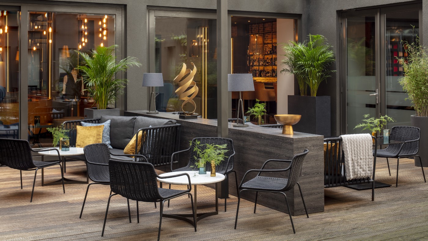 The Tailor bar and patio area