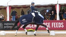 Nicola Buchanan and Dinah Ashley-Cooper&rsquo;s St Giles Flamboyant at the national dressage championships