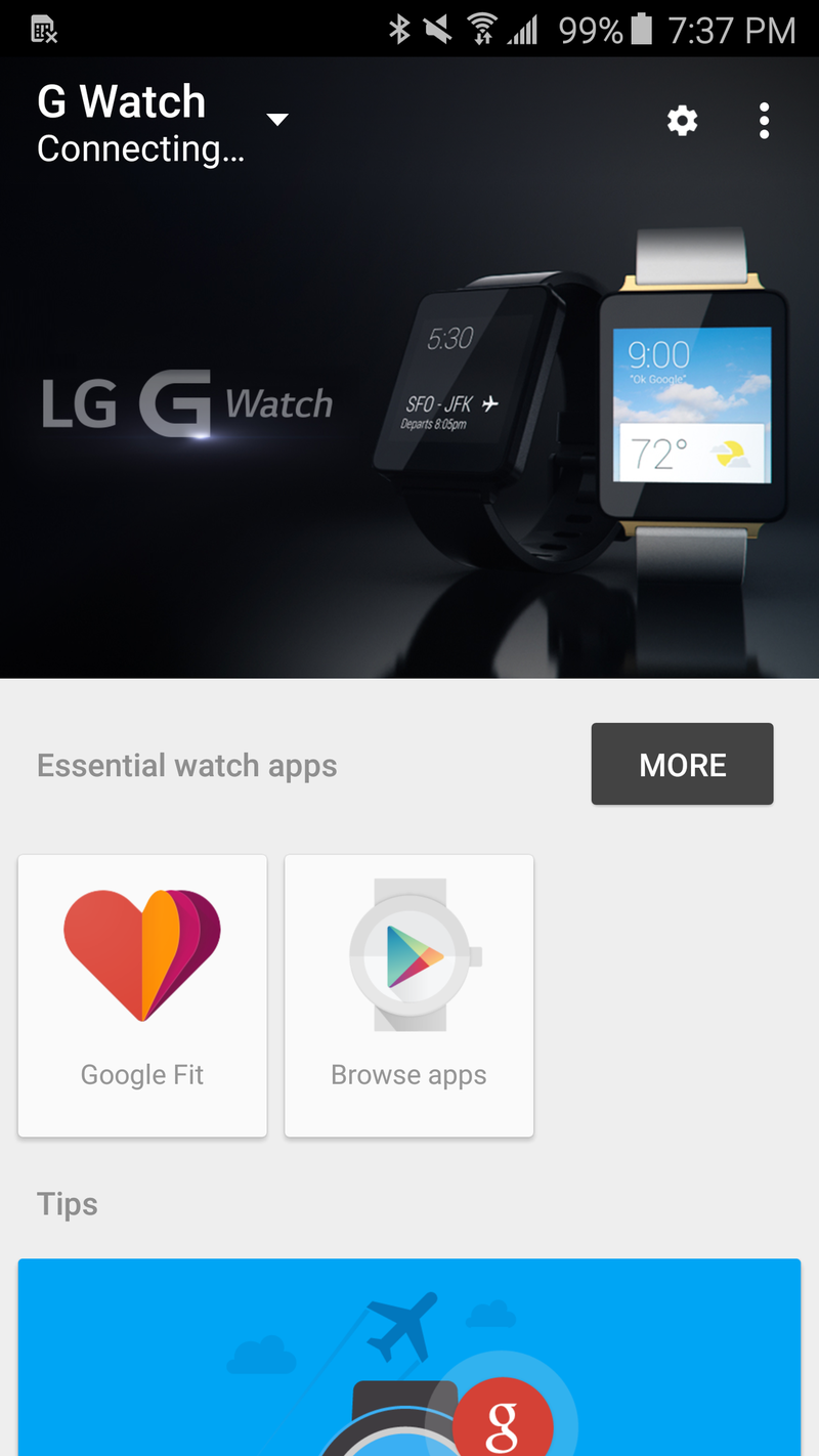Android Wear companion app