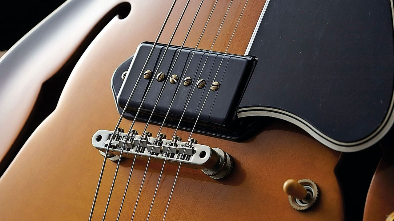 The ES-330 pairs underwound P-90s with Black Beauty Bumblebee capacitors