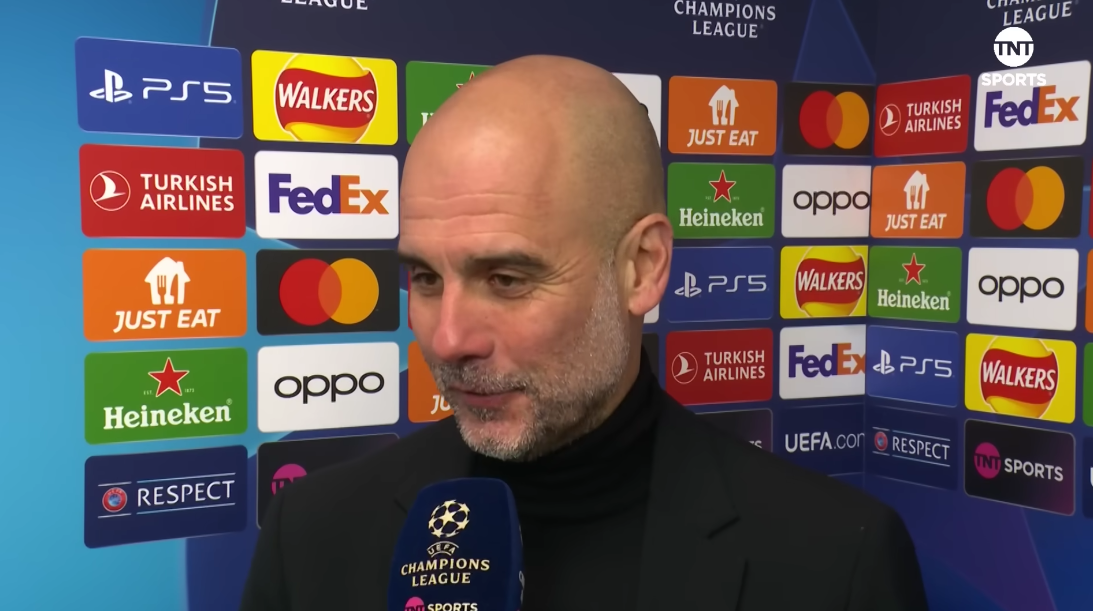 Manchester City boss Pep Guardiola spoke to TNT Sports after his side lost to Real Madrid in the UEFA Champions League.