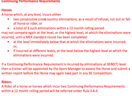 British Eventing reverse qualification rule