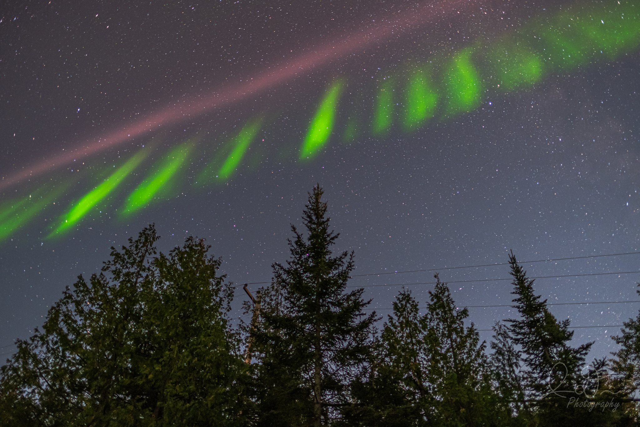 The Strong Thermal Emission Velocity Enhancement (STEVE) phenomenon captured by Michigan-based photographer Isaac Diener.