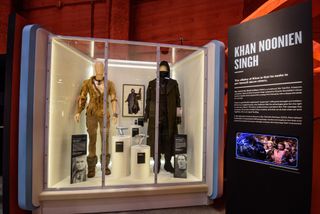 Here are the famous Star Trek villain's outfits as worn by two actors: Ricardo Montalbán (left) and Benedict Cumberbatch (right).