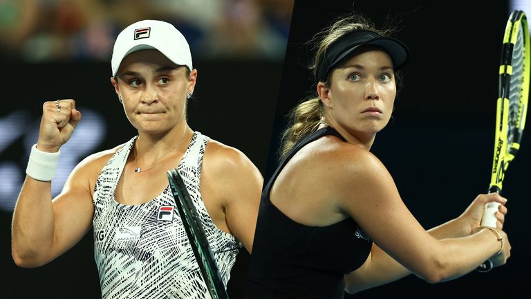 Ash Barty and Danielle Collins composition ahead of the Australian Open 2022 Women's Final