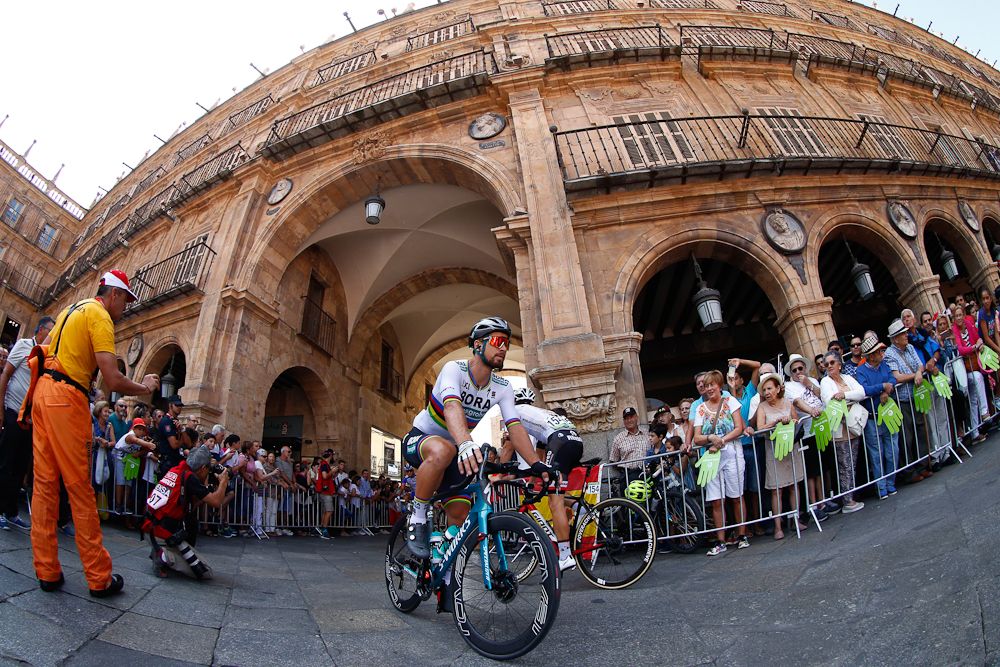 Peter Sagan gets ready for the start of stage 10 at the Vuleta
