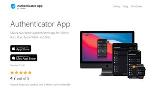 Website screenshot for Authenticator App by 2Stable
