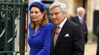 Michael Middleton and Carole Middleton arrive at the coronation