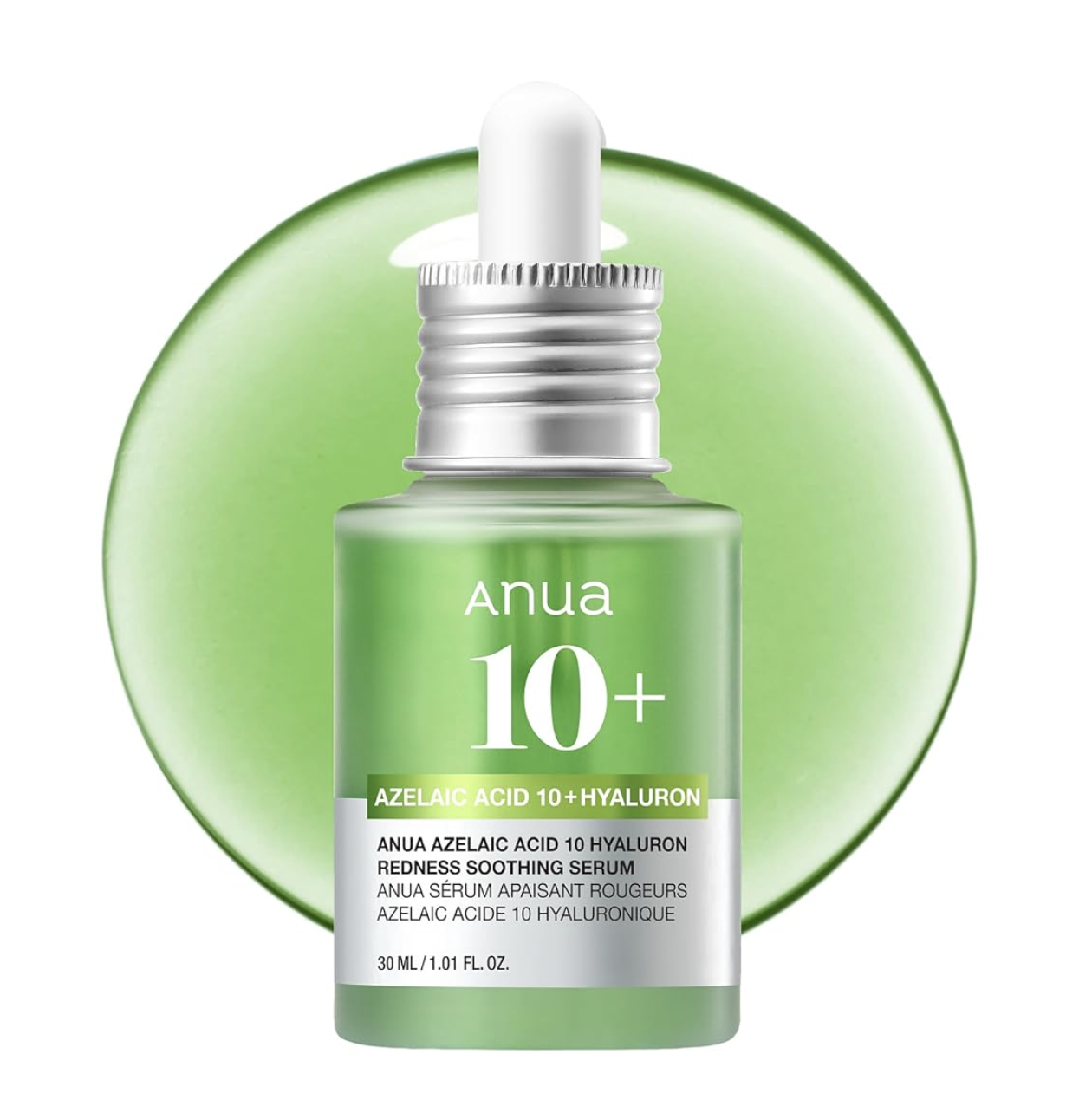 Anua Azelaic Acid 10 Hyaluron Redness Soothing Serum, Facial Serum for Blemish-Prone &amp; Oily-Prone Skin, Lightweight &amp; Hydrating Blemish Care, Hyaluronic Acid, Korean Skincare, 1.01 Fl Oz.