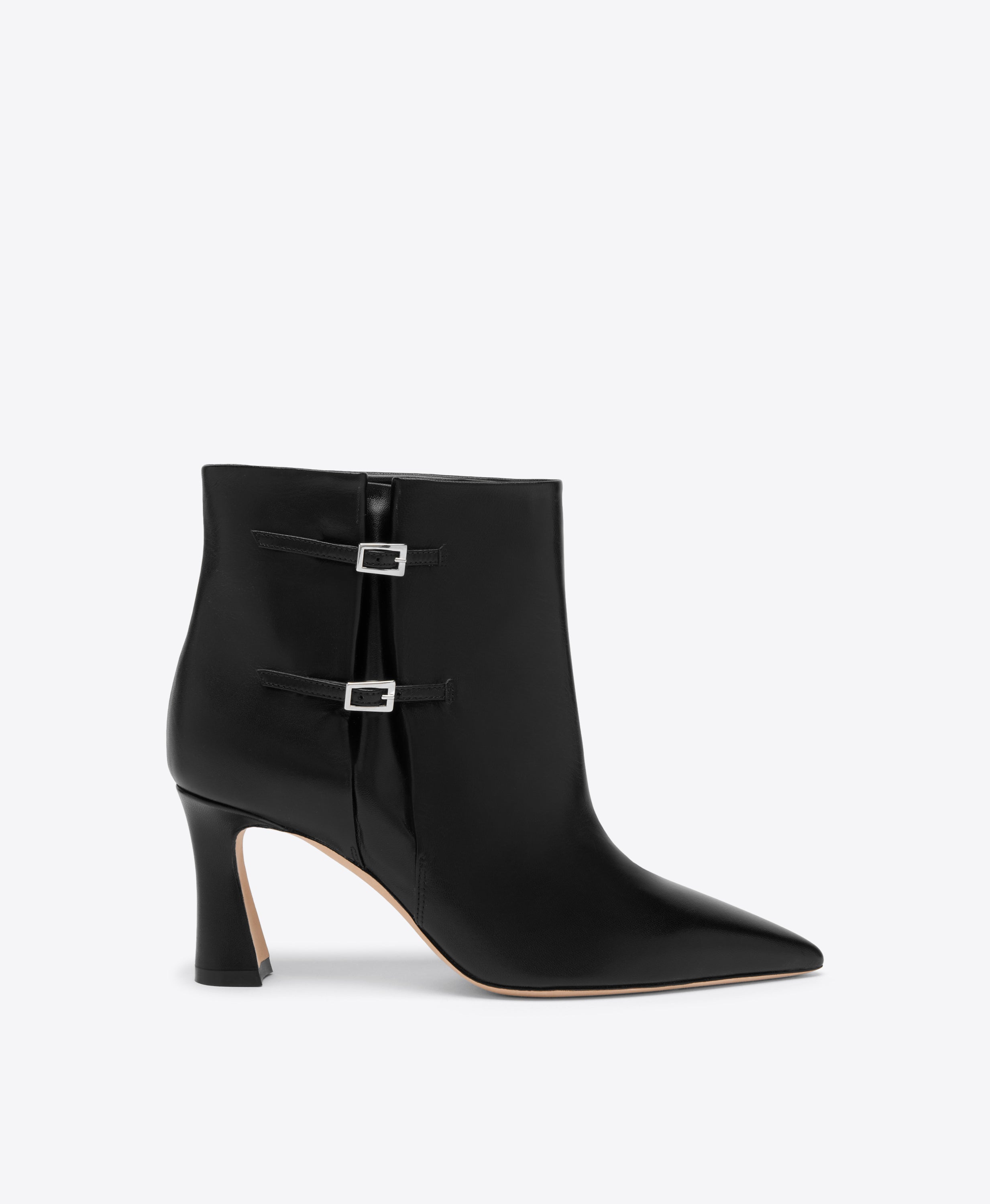 Norma 70 Black Leather Ankle Boots