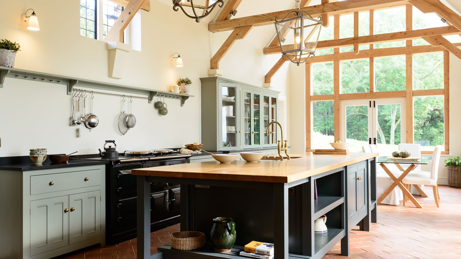 deVOL Shaker kitchen in a barn conversion