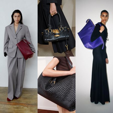 winter 2026 bag trend at By Malene Birger, Chlo&eacute;, Ferragamo, Khaite, Tory Burch Resort 2026