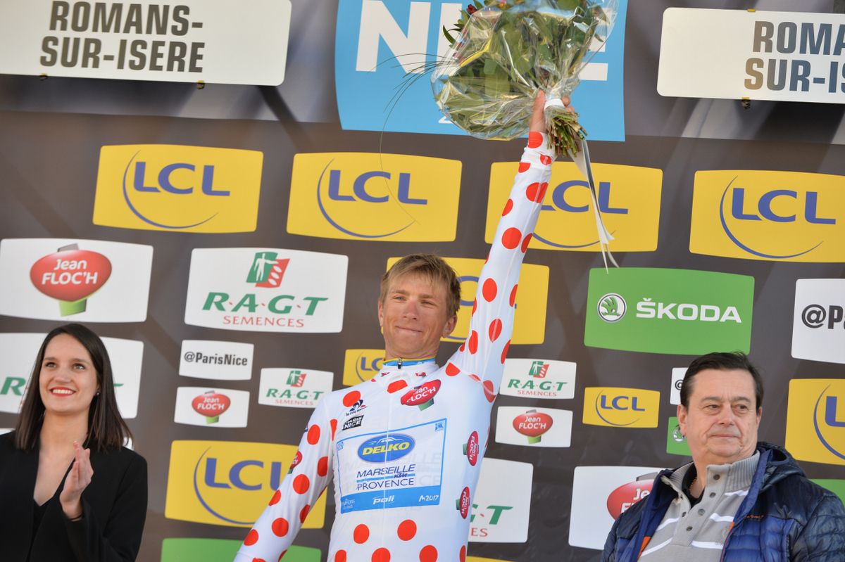 Evaldas Siskevicius (Delko Marseille Provence) moves into the KOM lead